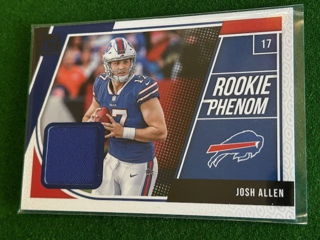2018 Panini Donruss - Rookie Phenom Jerseys Josh Allen #4 (Blue) Buffalo Bills