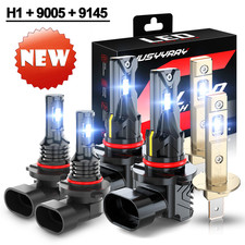 6PCS LED Headlight High Low Fog Light Bulbs Combo Fit Subaru Forester 2006-2008