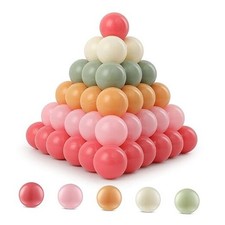 Ball Pit Balls, 100PCS Pink+Warm Pink+Deep Orange Pink+Milk White+Pearl Green