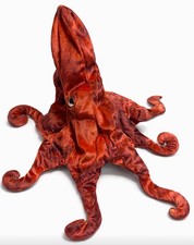 Vintage Red Octopus Squid Stuffed Animal Plushie Toy 20" Sealife Animals