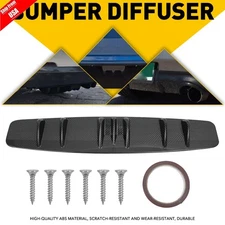 33" Car Rear Bumper Diffuser Spoiler Splitter Wing Trim SET Carbon Fiber Look
