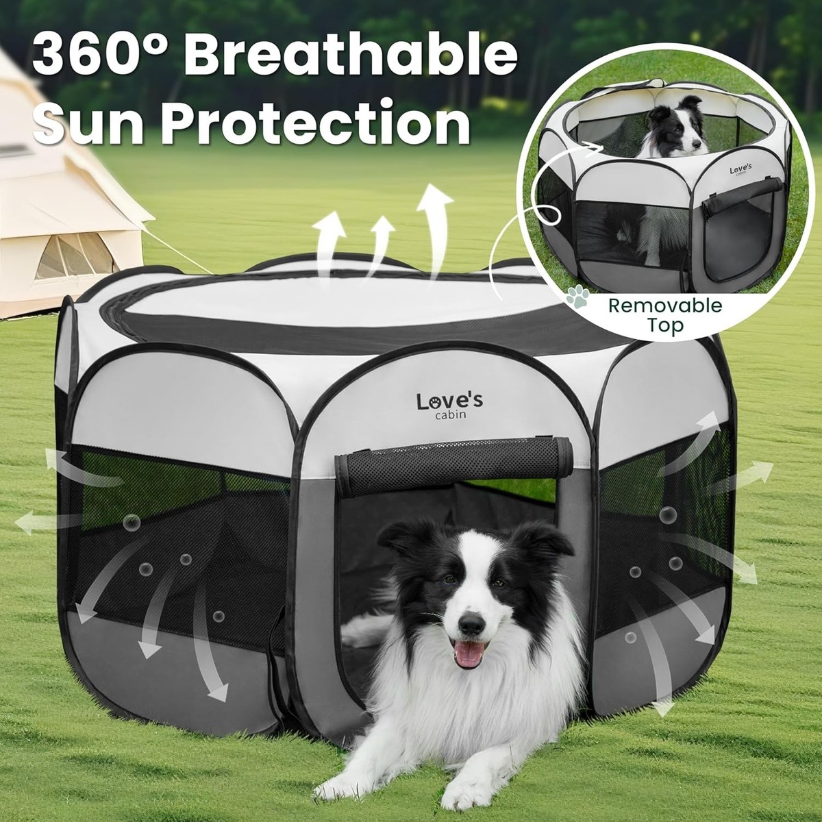 Pet Puppy Dog Playpen, Small Dog Tent Crates Cage Indoor Outdoor
