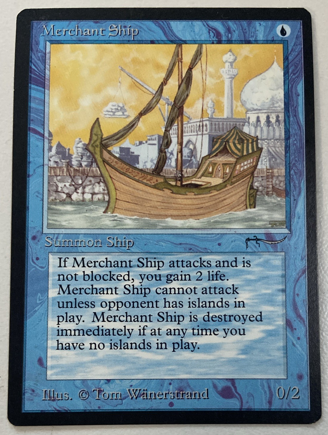Magic The Gathering MTG MERCHANT SHIP Arabian Nights Card!