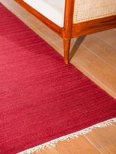 Eco-friendly Hand Woven Flat Weave Kilim Wool Square Area Rug Solid - Bbh Homes