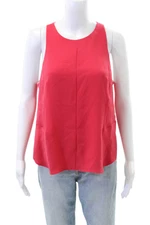 Rag & Bone Womens Back Zip Sleeveless Scoop Neck Boxy Top Pink Size Medium
