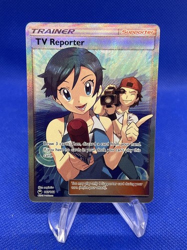 Pokemon Sun & Moon Celestial Storm TV Reporter 167/168 Full Art Ultra Rare NM/LP