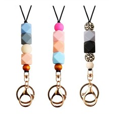 3PCS Teacher Breakaway Lanyards for Id Badges and Keys, Beaded Cute Badge Lan...