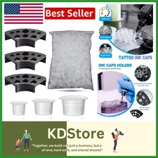 303-Piece Tattoo Ink Caps Kit with Ink Cap Holders
