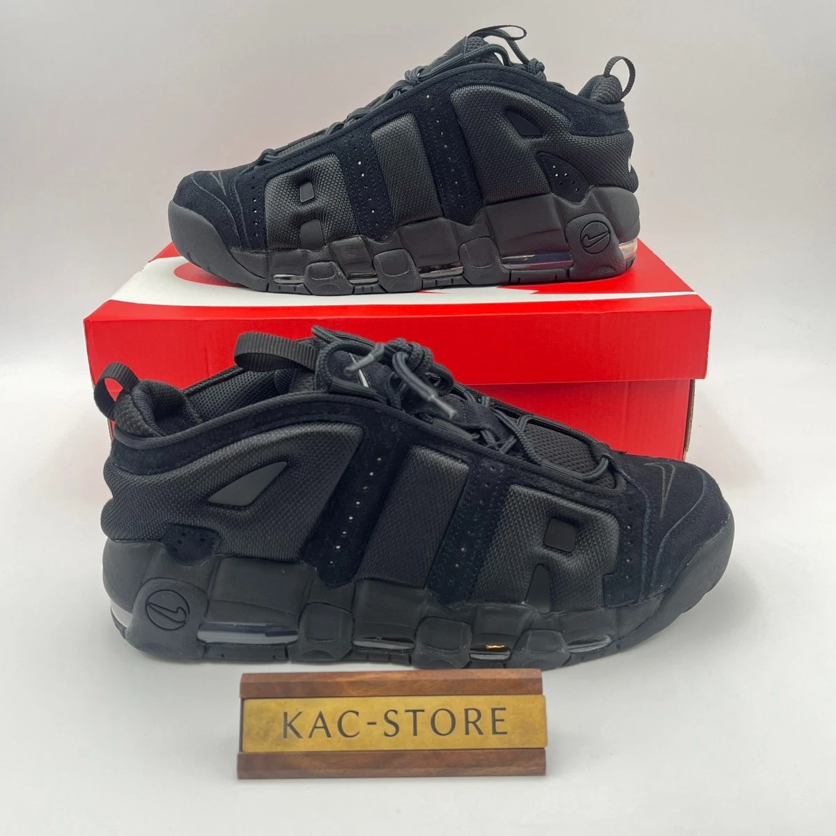 Nike Air More Uptempo Low Triple Black for Sale | Authenticity