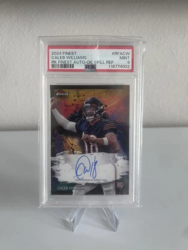 2024 Finest Caleb Williams Rookie Auto RC Oil Spill Refractor #6/10 PSA 9 POP 2