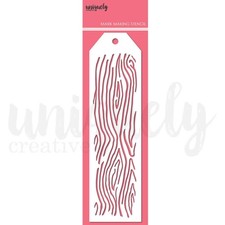 Uniquely Creative Mark Making Stencil - Woodgrain