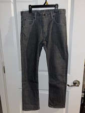 Vintage 90s Helmut Lang Slim Left Back Double Pocket Gray Denim Jean Size 30