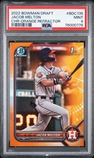 2022 Bowman Draft Jacob Melton Orange Refractor /25 #BDC135 PSA 9 Houston Astros