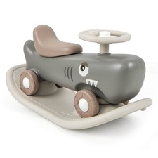 Kids 3-in-1 Convertible Rocking Horse  Sliding Car for Indoor  Outdoor Use