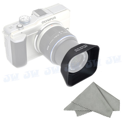 JJC Lens Hood Olympus 14-42mm JJC Square Lens Hood For Olympus M.Zuiko 14- 42mm F/3.5-5.6 II R Lens – Silver Olympus 60 Macro - Foto 6