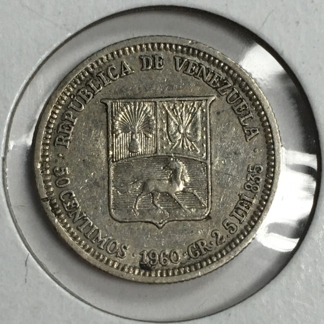 1960 Venezuela 50 Centimos - (XF) Y#36a - 83.5% Silver - 3256 | eBay
