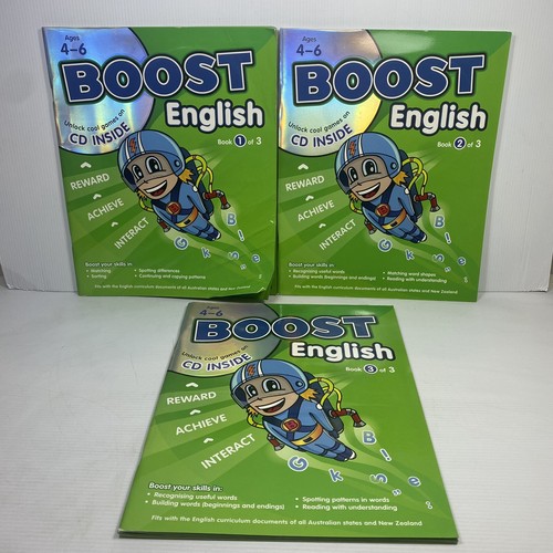 Boost English Books with CD Books 1-3 Suitable for Ages 4-6 Education Skills