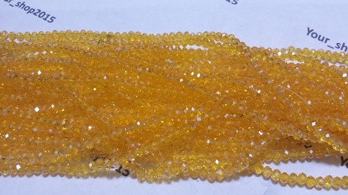 100 Faceted Rondelle Crystal Glass Beads Loose beads 4mm Jewelery making - Picture 23 of 86