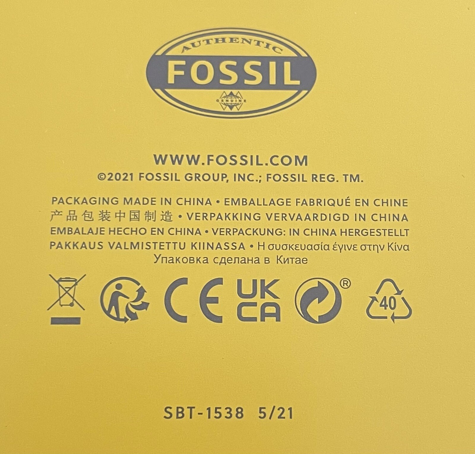 Genuine Fossil Collectible Presentation Display Gift Watch Tin Box