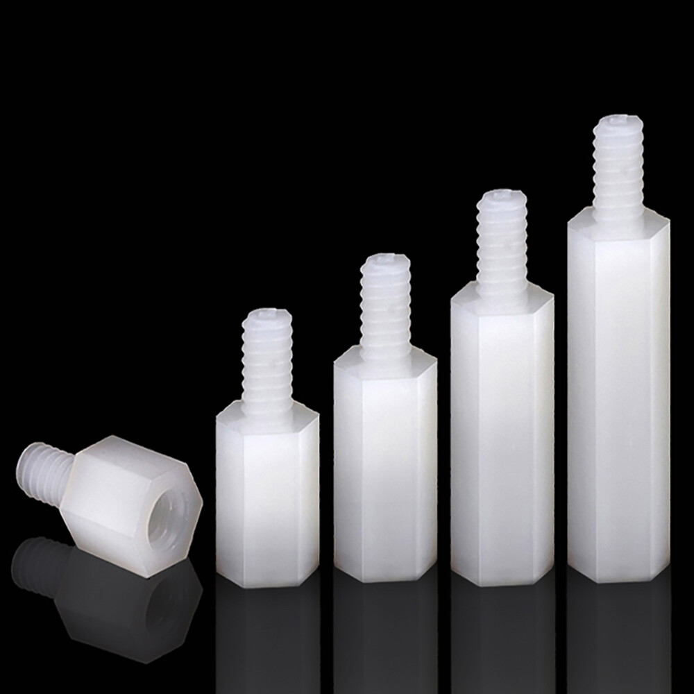 50 Stück M10 Nylon Abstandshalter 5-20mm Höhe – Distanzhülsen Spacer Standoff Für PCB & Montage