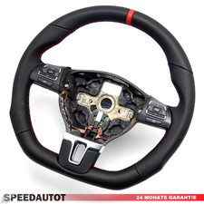 TAUSCH Abgeflacht Lenkrad VW TOURAN TIGUAN CADDY 1T0419091 ohne airbag rot 2n