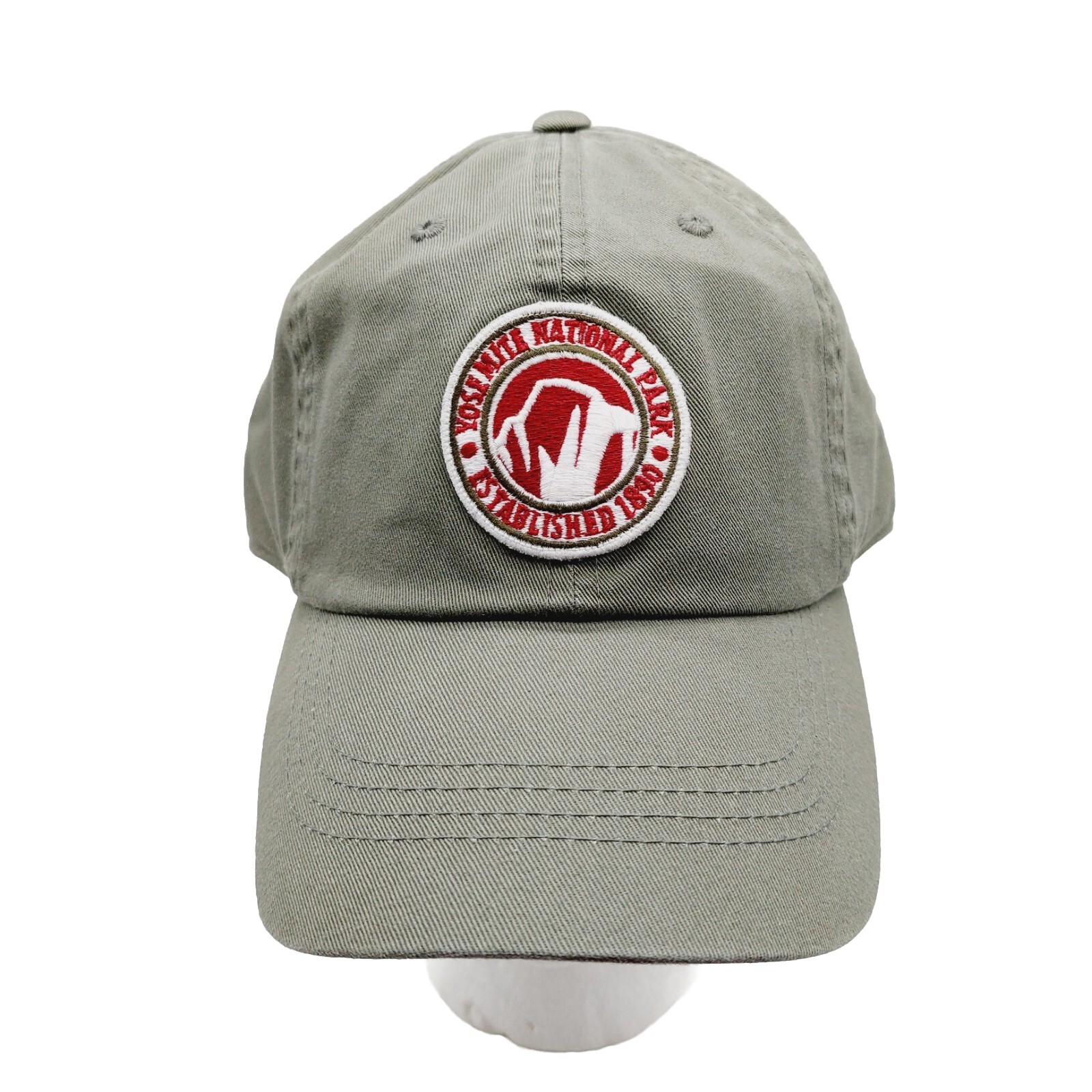 Grey White Red Patch Trucker Adjustable Strapback