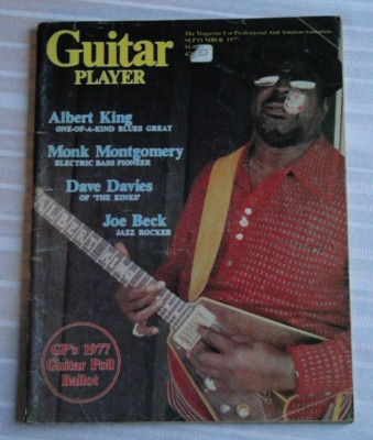 Vintage Magazine Guitar Player 1977 Albert King Monk Montgomery Dave Davies  160