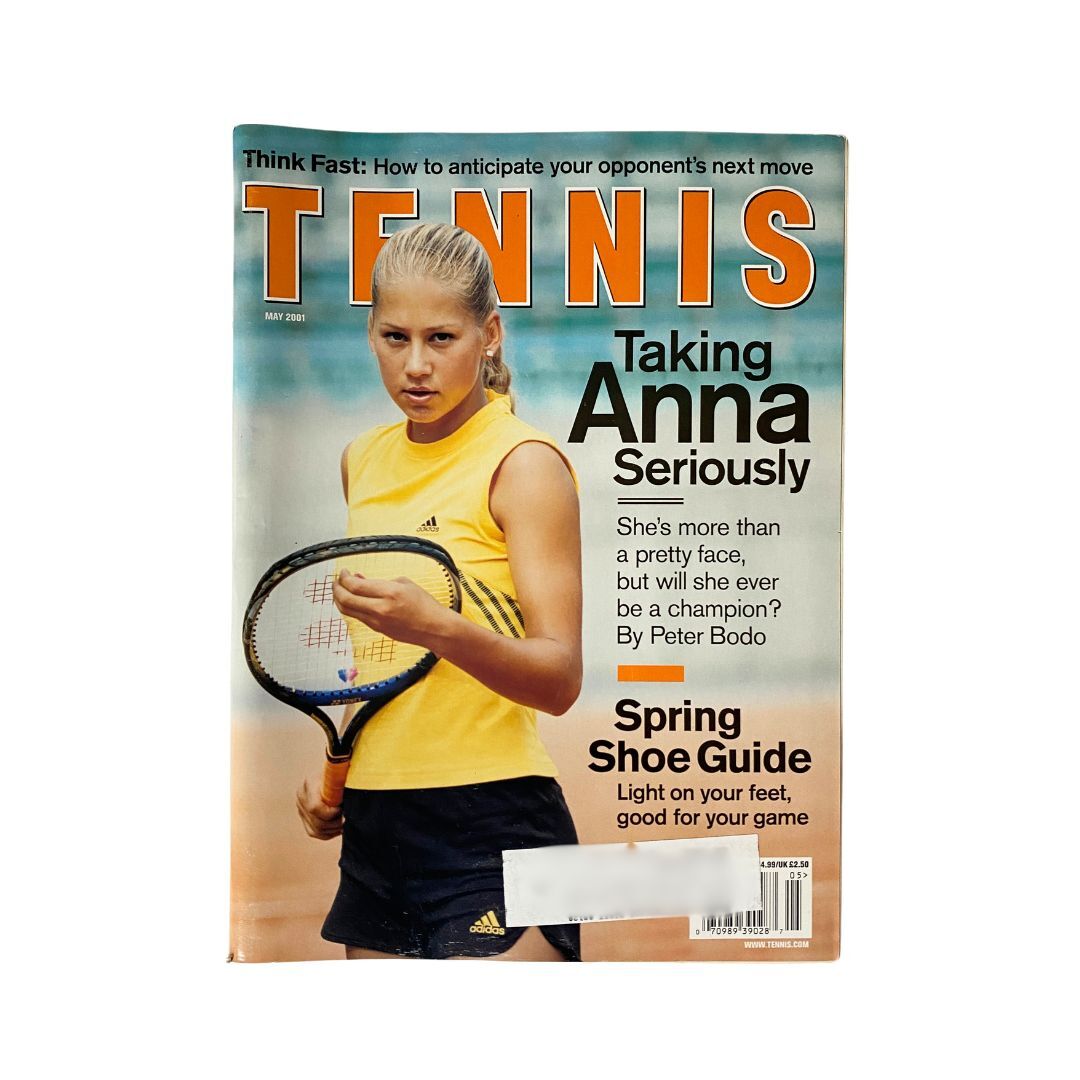 Tennis Magazine May 2001 Anna Kournikova Cover by Peter Bodo VG