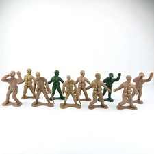 Greenbrier International Large Army Men Toy Soldiers 4" Size Lot Of 10 READ