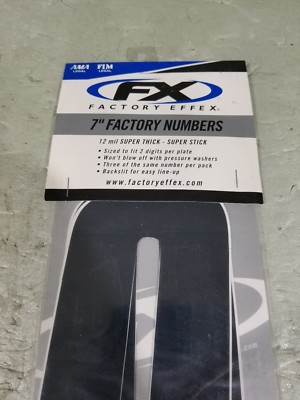 Factory effex 7 inch numbers pack of 3 #0 in box xx | eBay