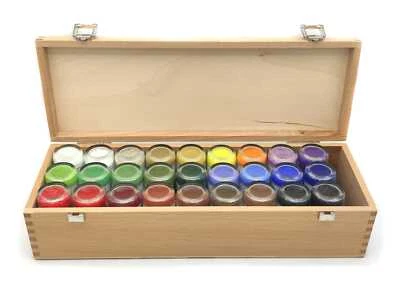 Kremer Pigment Assortment - Limited Edition - 27 x 30ml Jars in a Wooden Box