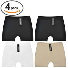 Women's Seamless Boyshorts Underwear Panties Underskirt Shorts 4 PACK FREE SH