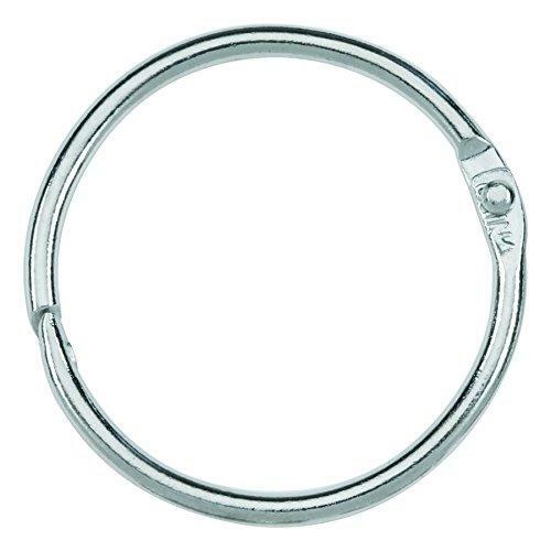 ACCO Loose Leaf Binder Rings, 11/2", Silver, 100 Rings/Box (72204