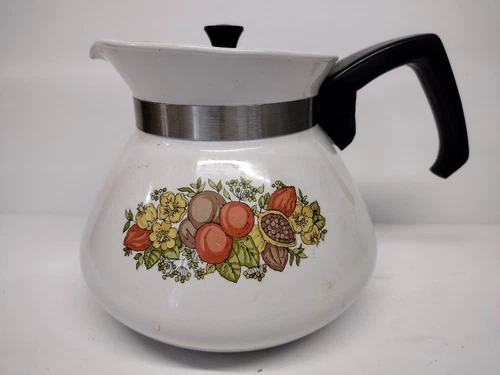 Corning Ware P-104 Spice of Life "Le The" 6-cup Coffee Tea Pot Vintage USA🇺🇸