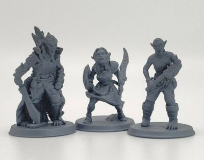 3pc Vampire Thrall - 32mm Scale - DnD Dungeons and Dragons Mini - EC3D