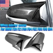 2x Carbon Black M3 Style Mirror Caps For BMW F30 F31 320i 328i 330i 335i 340i