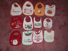 Lot Baby Girl Boy Unisex Bibs Halloween Christmas And More