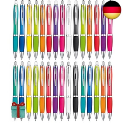 50 Stück ergonomische Kugelschreiber rutschfeste Griffzone Großraumine Kuli für