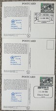 Spain v France @ Elland Road Leeds 1996 Dawn First Day ‘Cover’/Postcard Set Of 3