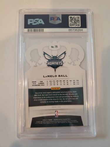 2020 Crown Royale LaMelo Ball Rookie RC #79 PSA 9 nuovi di zecca Charlotte Hornets - Foto 2 di 2
