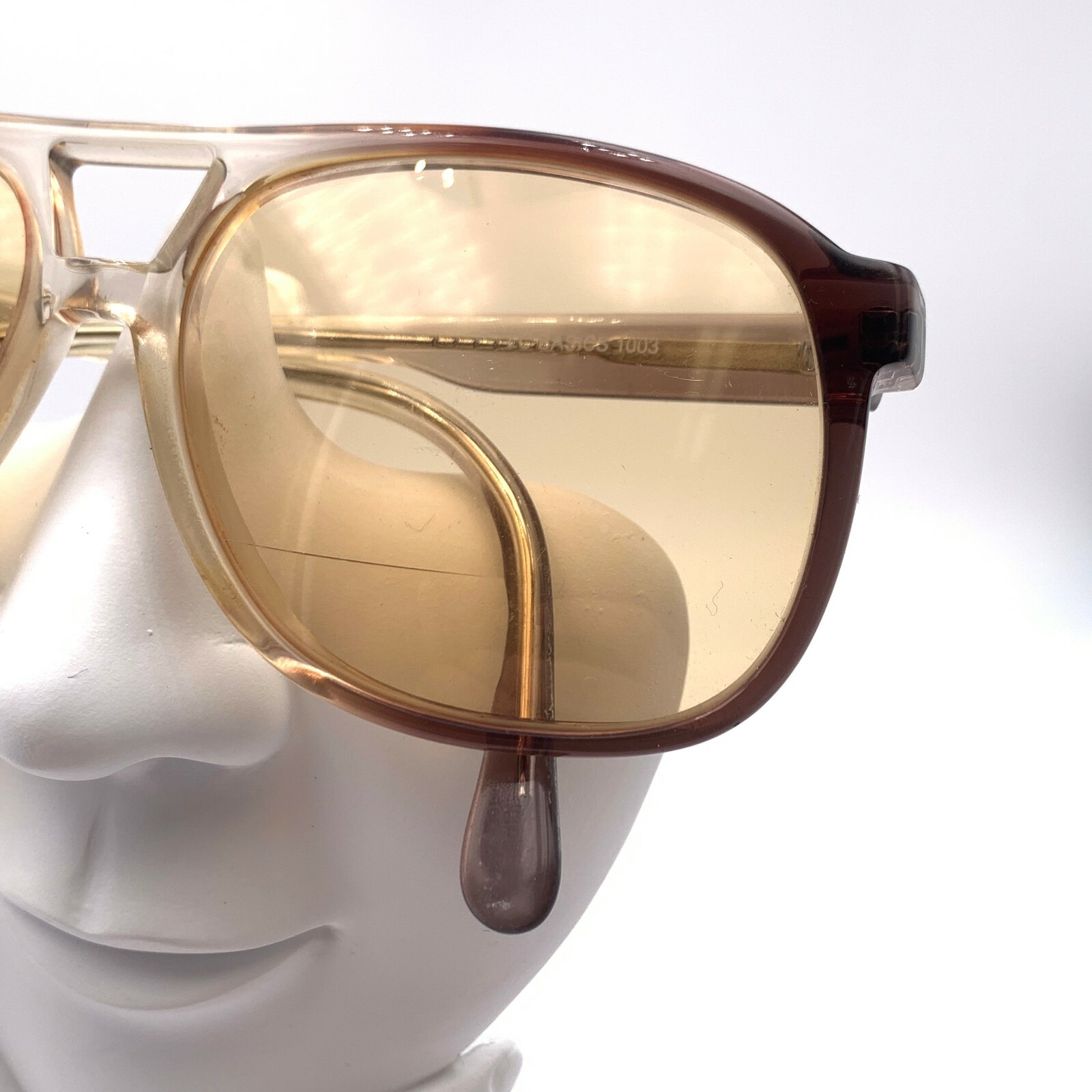 Vintage LS Basic Brown Transparent Pilot Sunglass… - image 3