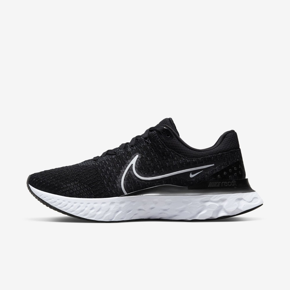 Nike React Infinity Run Flyknit 3 in Black White - Size 9.5