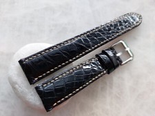 18mm/16mm Alligator Crocodile Print Leather Watch Strap Band - All Colors