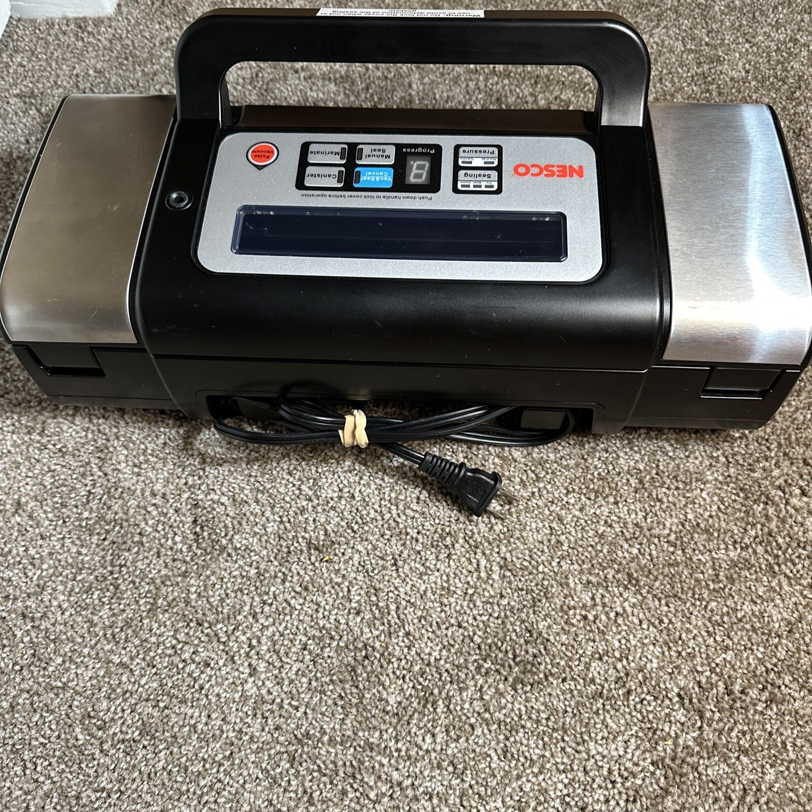 Nesco Deluxe Food VS12 Vacuum Sealer 130 Watts Silver eBay