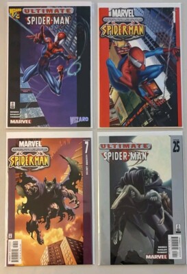Ultimate Spider-Man #1/2 (Wizard w/COA) #1 (Payless Shoes Reprint) 7 & 25 WPs