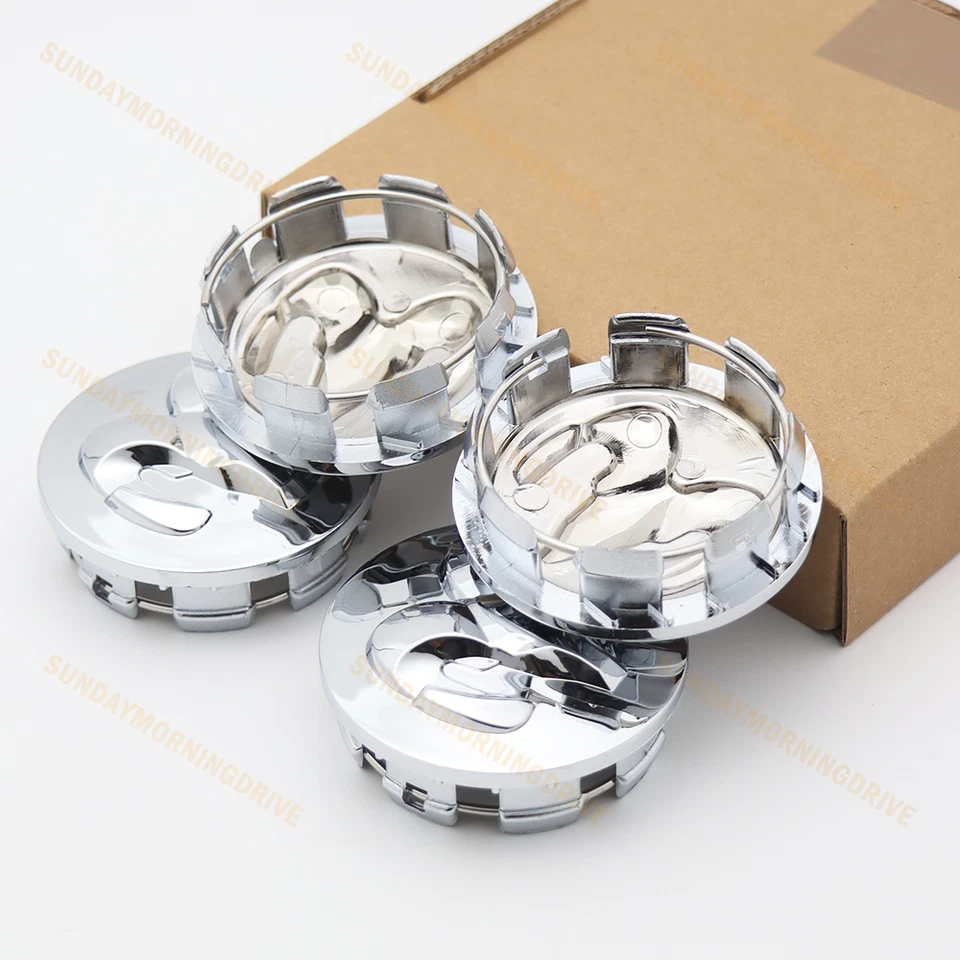 For Ram 1500 Chrome Wheel Hub Center Caps Covers 63mm 2013-2019 - 4pc - Image 2 of 4