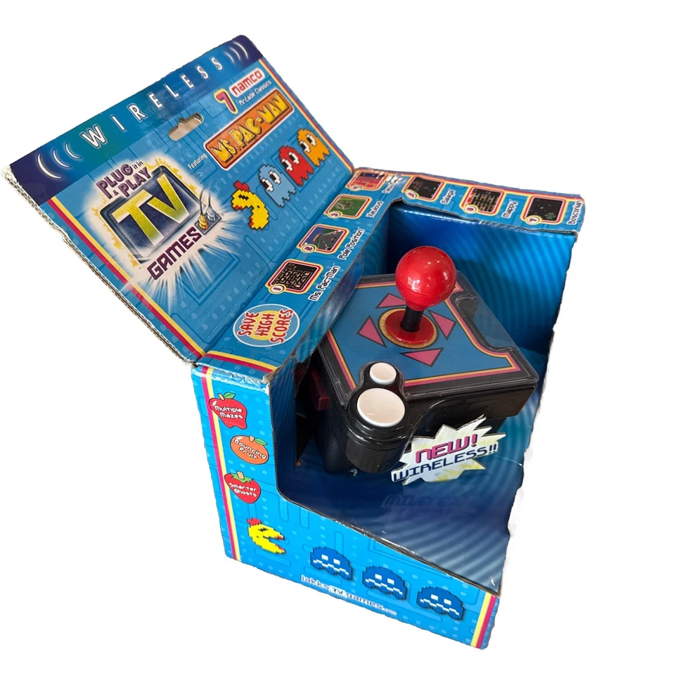 Jakks Namco 2004 Ms. Pac-Man Plug & Play TV Game 7 Original Arcade Classics Rare - Image 2 of 4