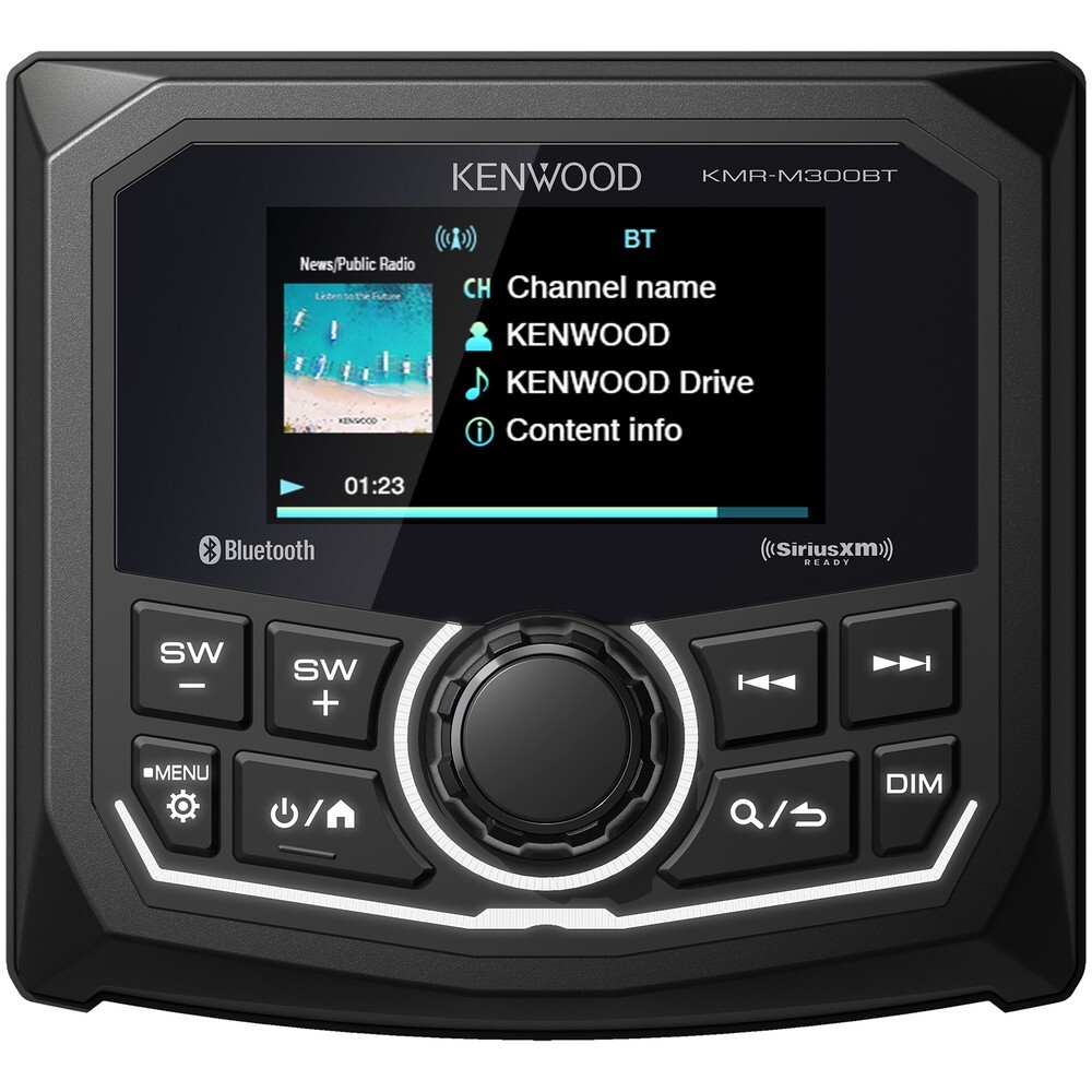 Морская стереосистема Kenwood KMR-M300BT 27 калибра с Bluetooth 4629000₽