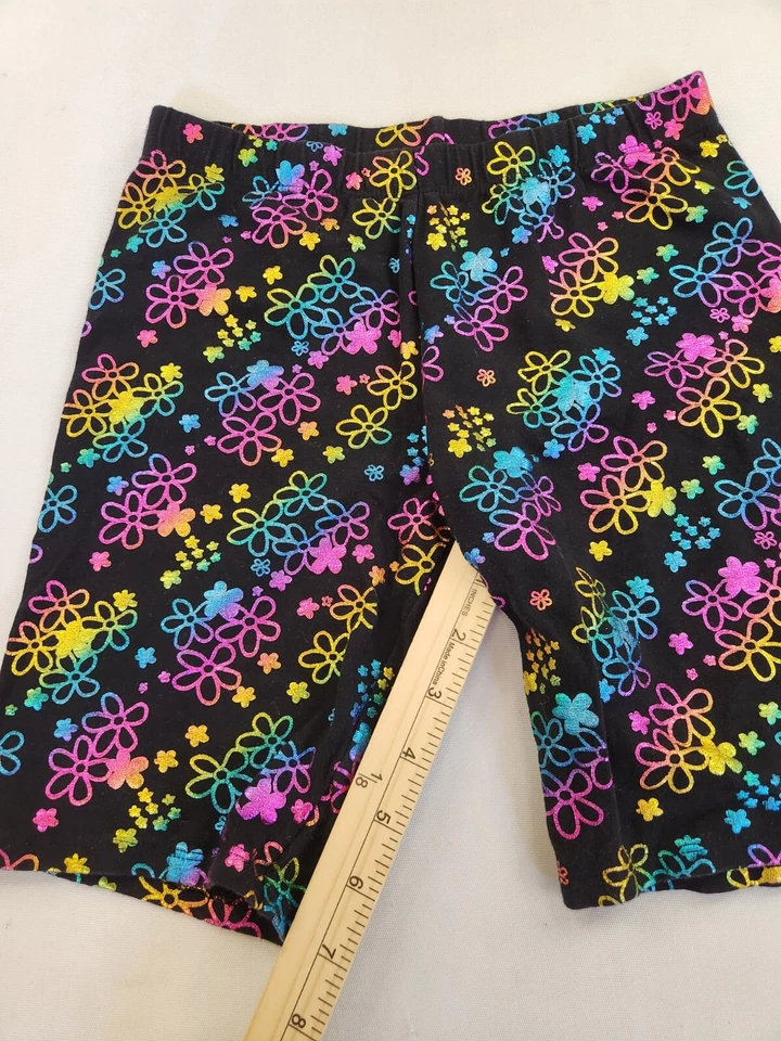 Pantalones Cortos de Yoga Faded Glory Niños Niñas L 10-12 Activos Arco Iris Flores Baile Juego Foto 4 de 4