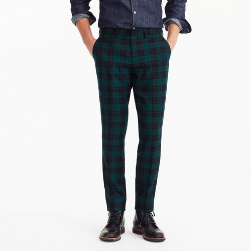 J.Crew Bowery Pant in Wool Tartan | 32 